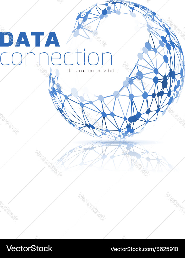 Abstract Network Connection Background vector image