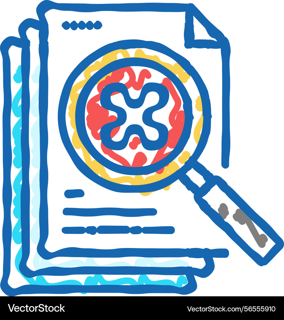 Audit refuse icon doodle Vector Image