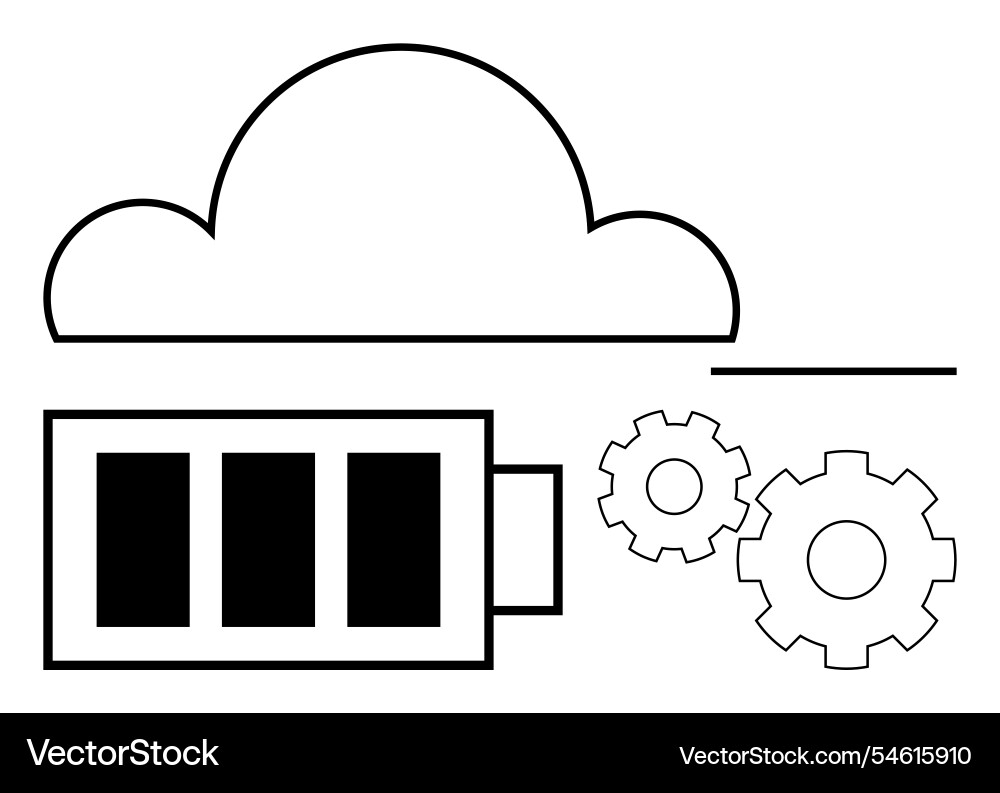 Cloud computing concept with storage Cloud computing concept with storage Vector Image