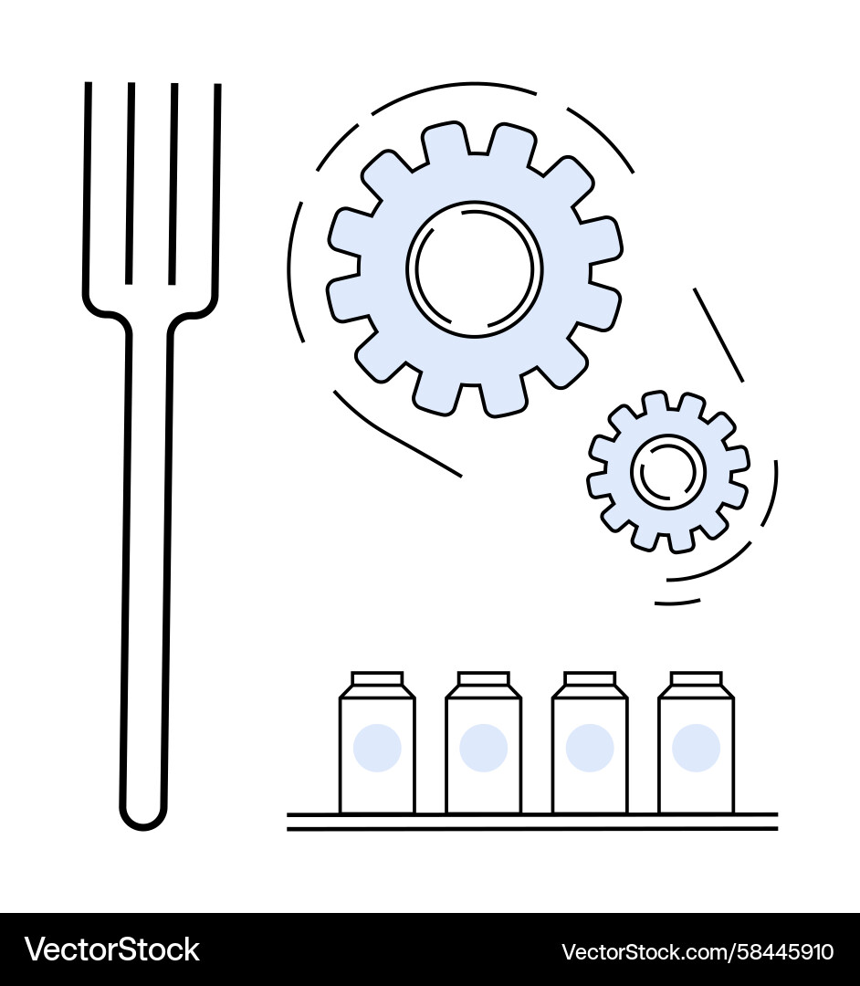 Concepts of automation in food production Concepts of automation in food production Vector Image
