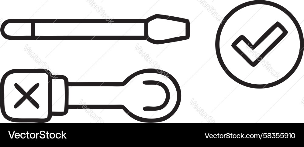 Correct vs. Incorrect Tool Use Vector Image