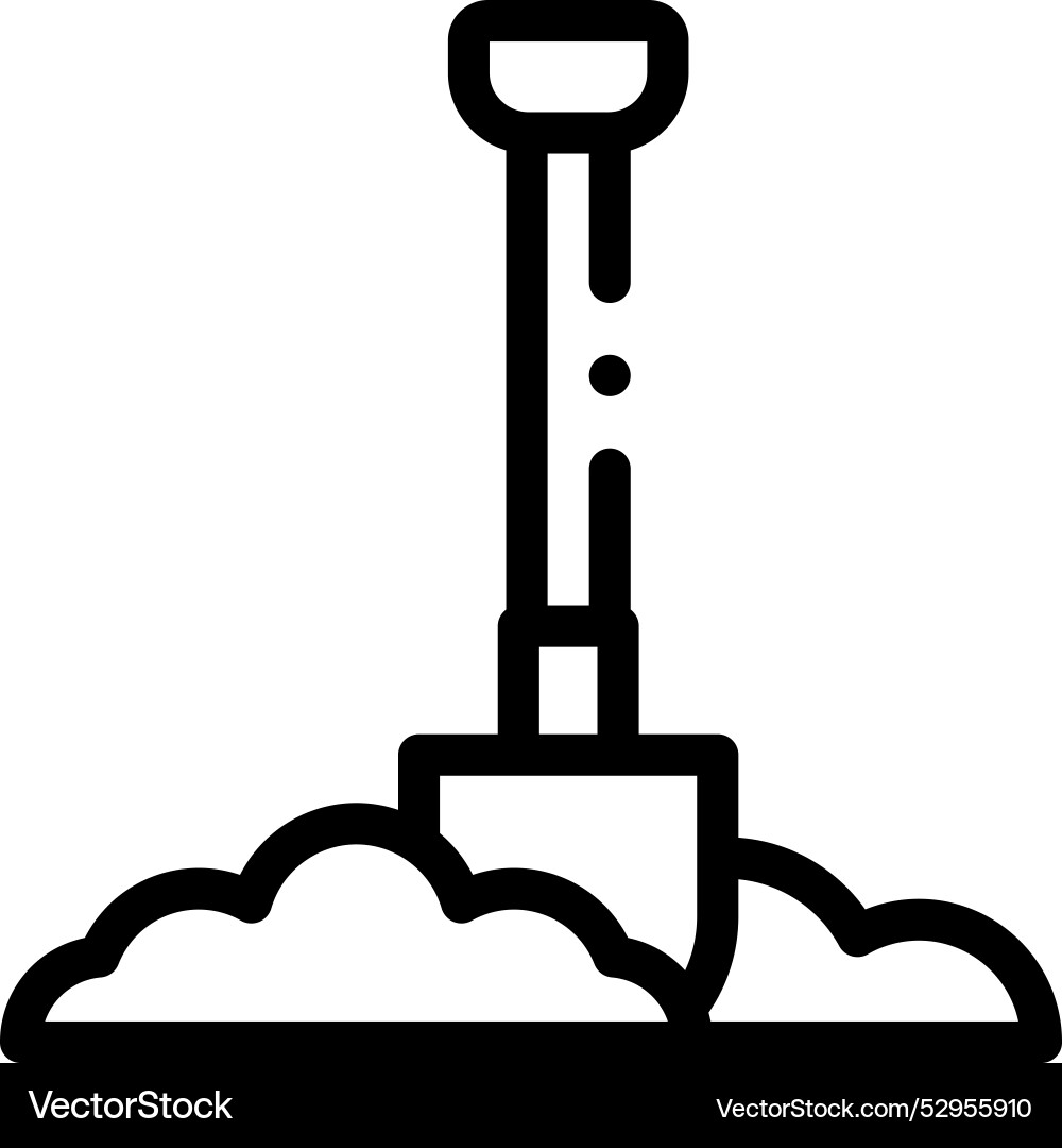 Digging icon thin linear style design isolated Digging icon thin linear style design isolated vector image