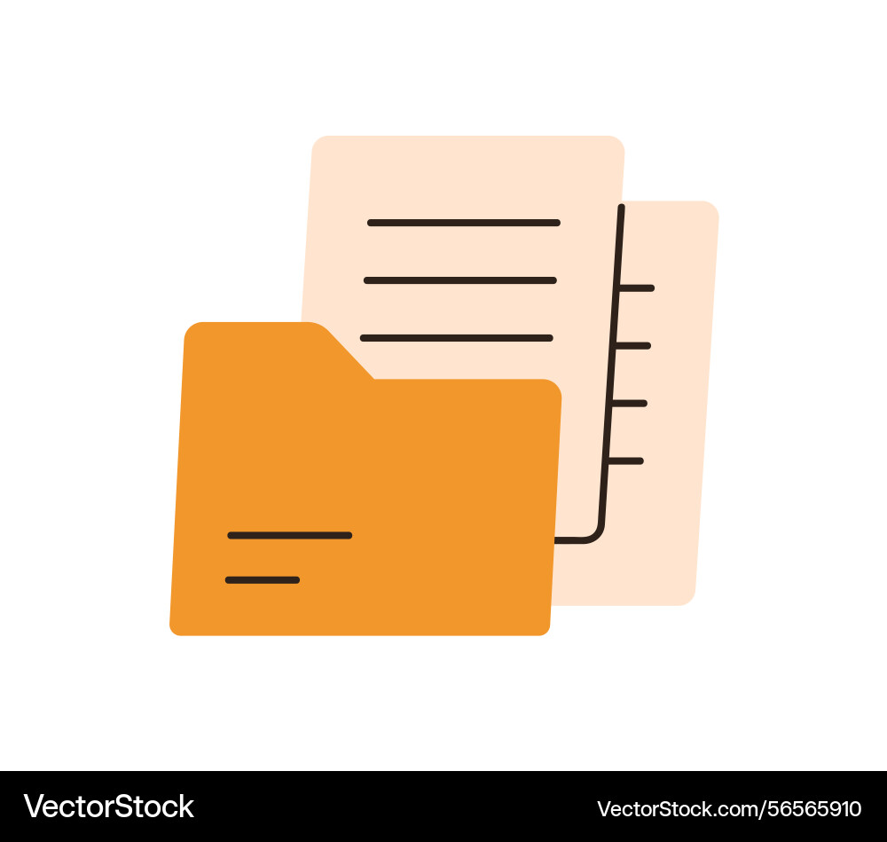 Document folder icon file copy in binder Document folder icon file copy in binder vector image