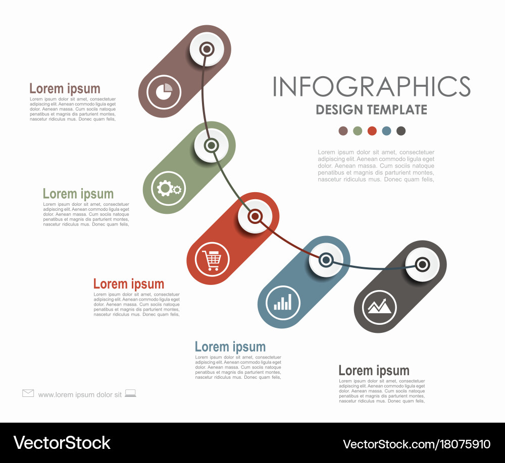 Infographic template can be used for workflow vector image