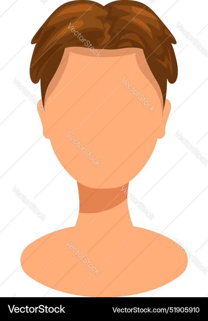 Junger Mann mit kurzen braunen Haaren Stil Junger Mann mit kurzen braunen Haaren Stil vektorbild