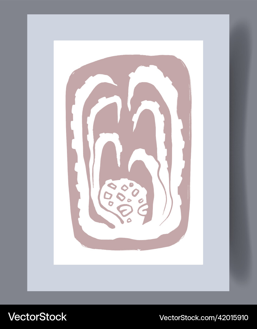 Scandinavian Abstract Print Set vector image