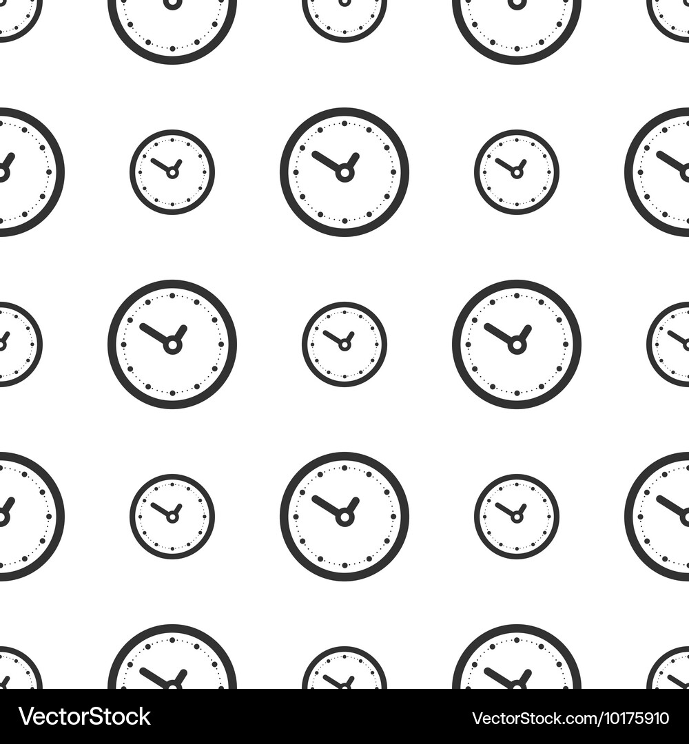 Seamless clock pattern Vector Image