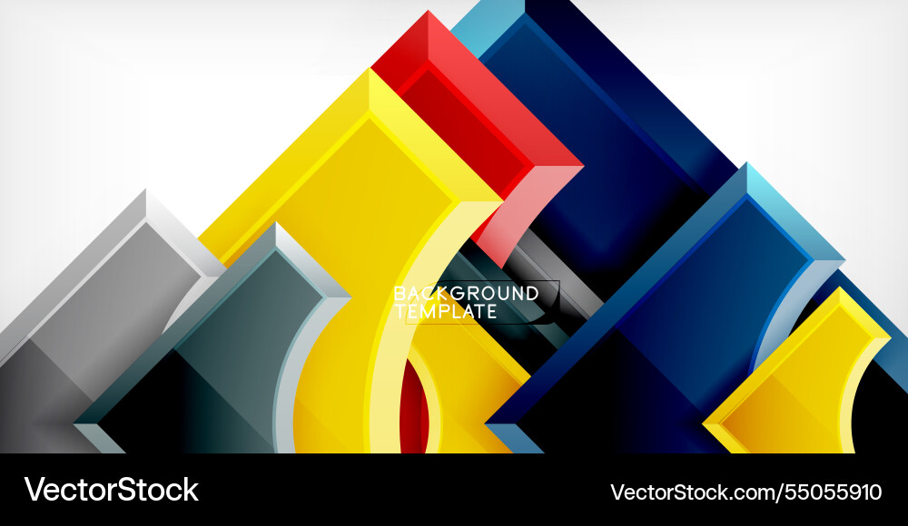 Square arrow shapes with round elements Vector Image