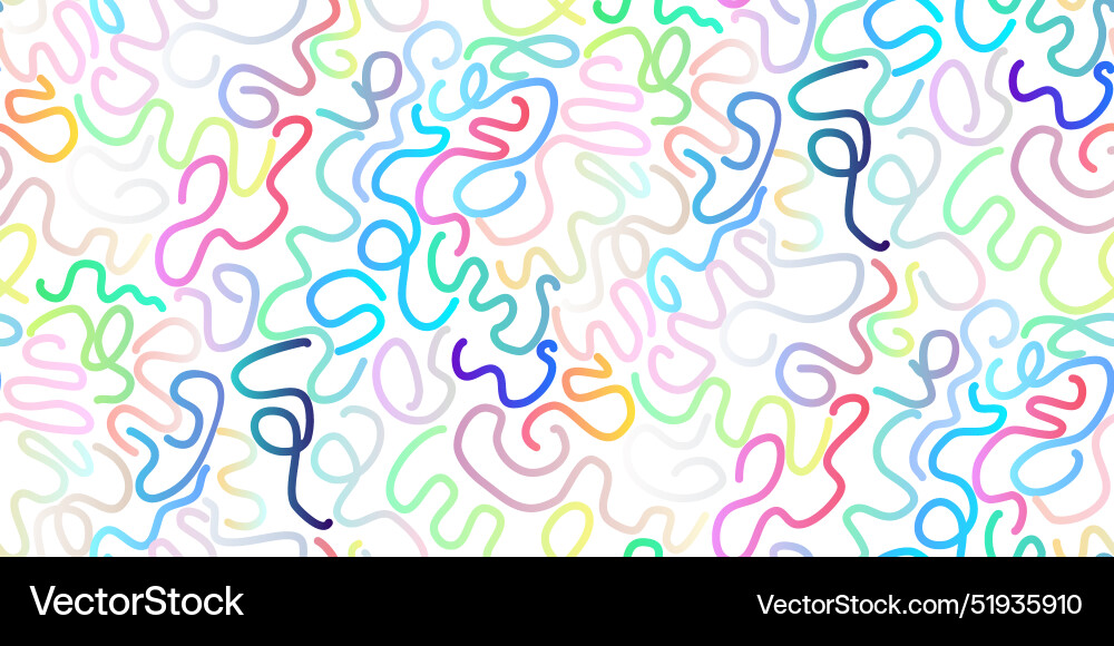 Wavy and swirled lines seamless pattern Wavy and swirled lines seamless pattern vector image