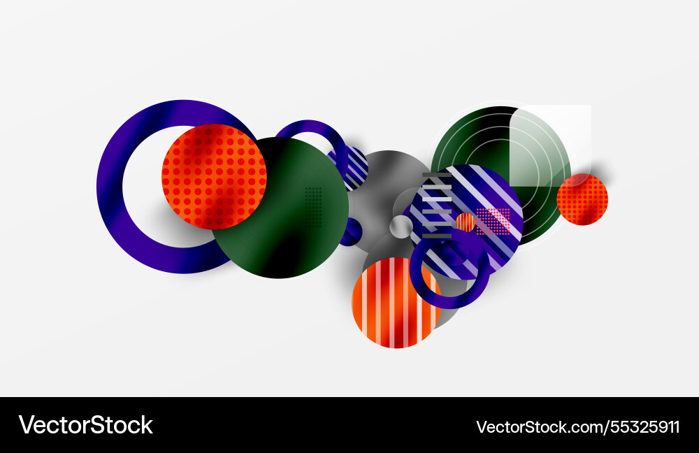 Abstract circle design with overlapping Abstract circle design with overlapping Vector Image
