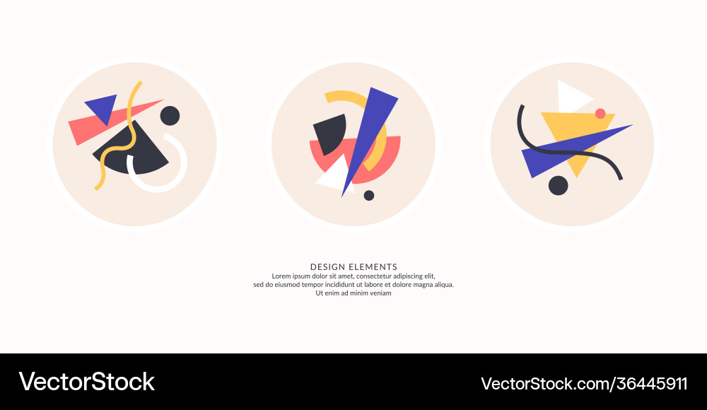 Abstract elements in retro style a template Abstract elements in retro style a template vector image