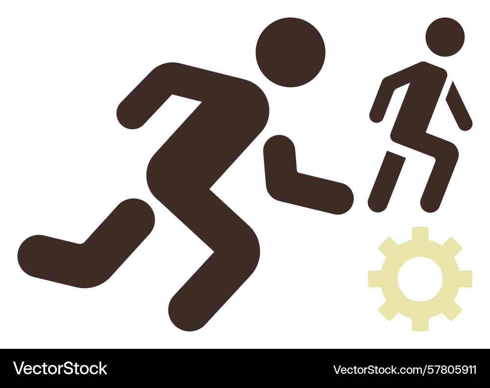 Abstract representation of progress with figures Vector Image