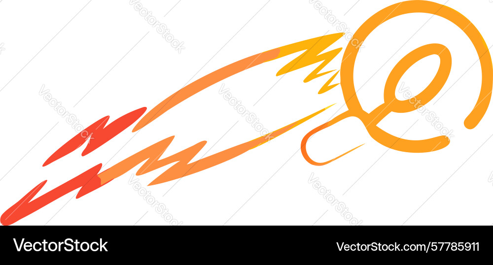 Abstract trailing search intuitive path design vector image