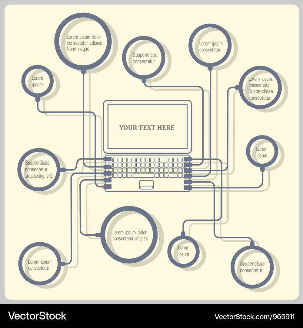 Concept laptop design template Vector Image