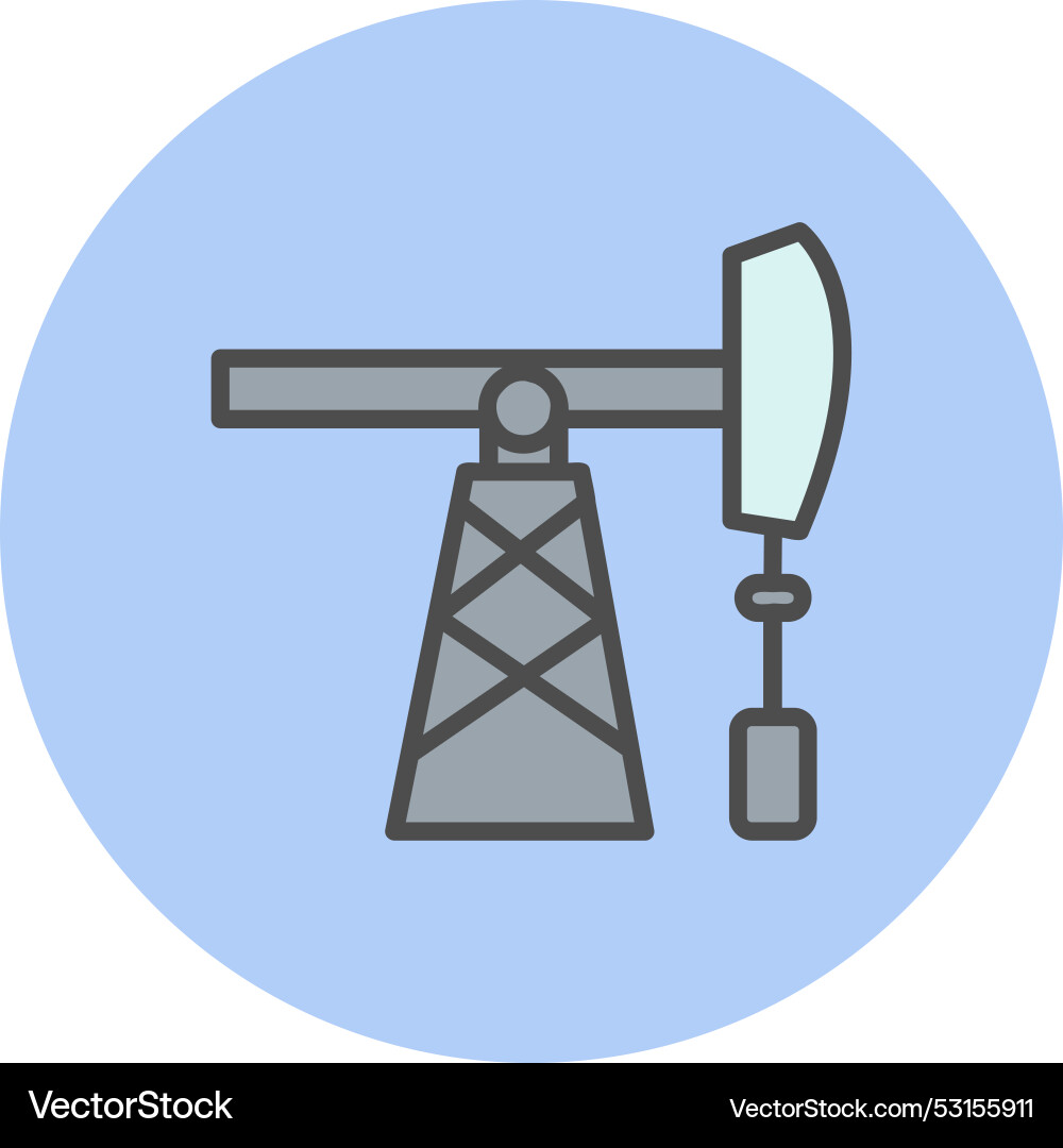 Fossil fule line filled circle icon Vector Image