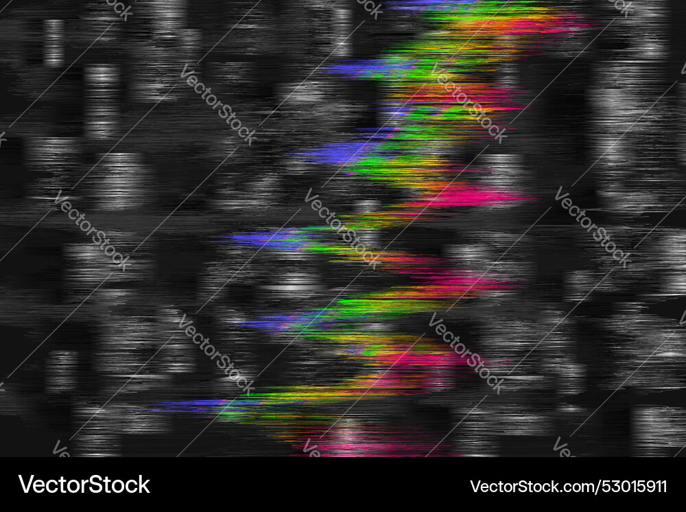 No signal noisy background with zigzag colorful No signal noisy background with zigzag colorful vector image