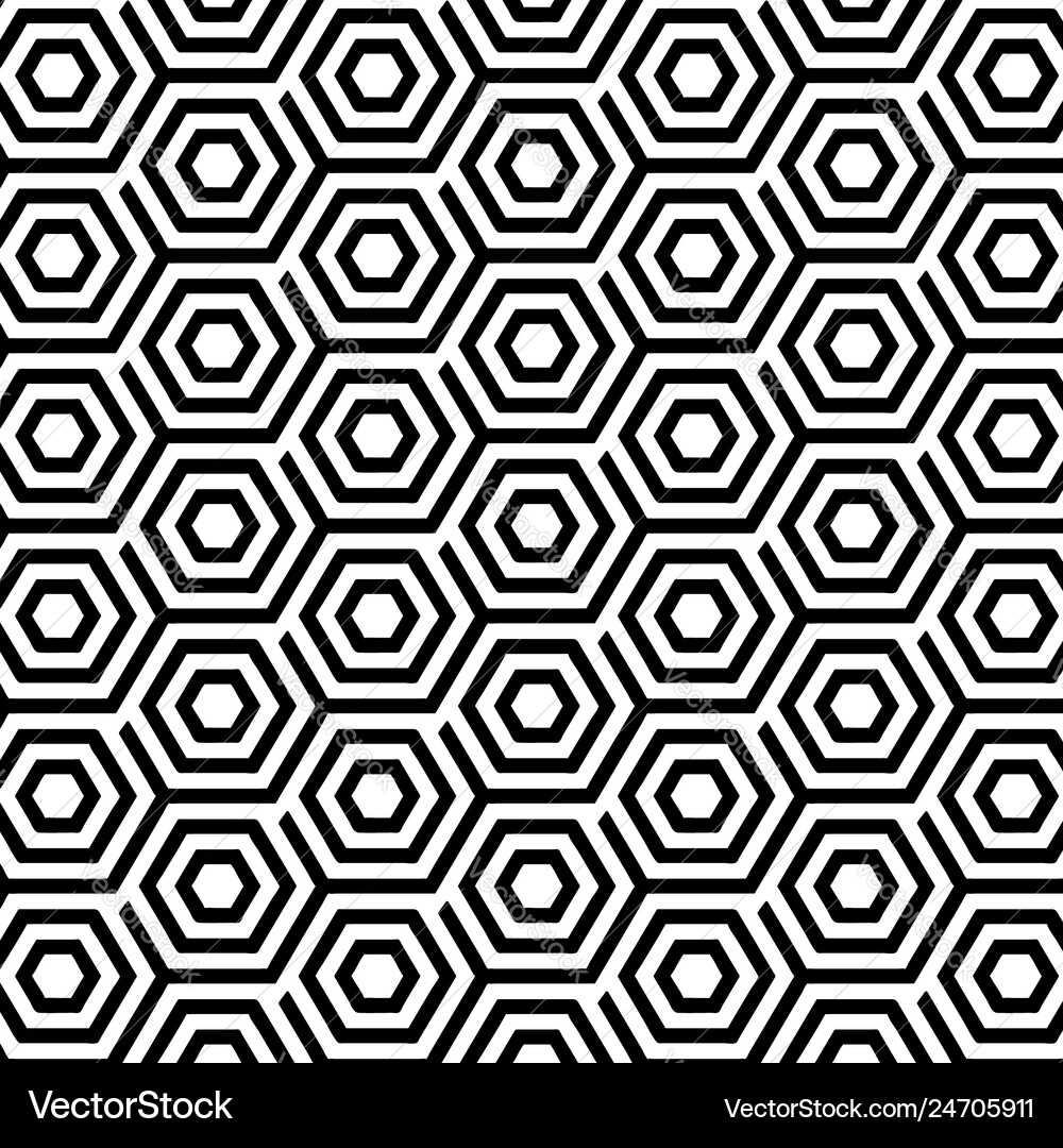 Seamless pattern with abstract hexagons Royalty Free Vector