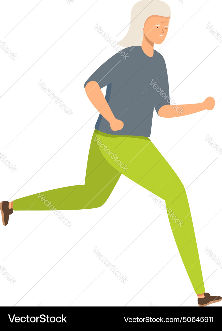 Sport morning run icon cartoon senior Sport morning run icon cartoon senior vector image