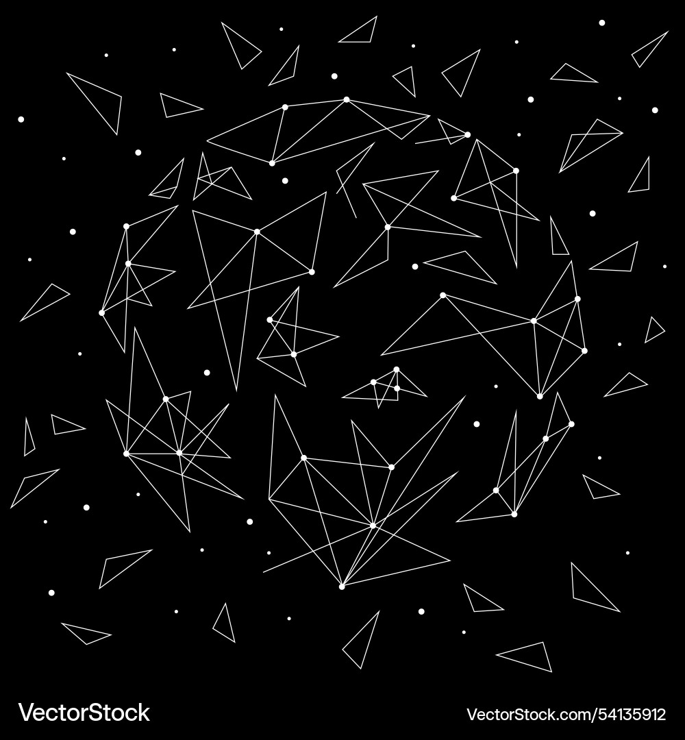 Abstract globe of glowing lines and dots vector image