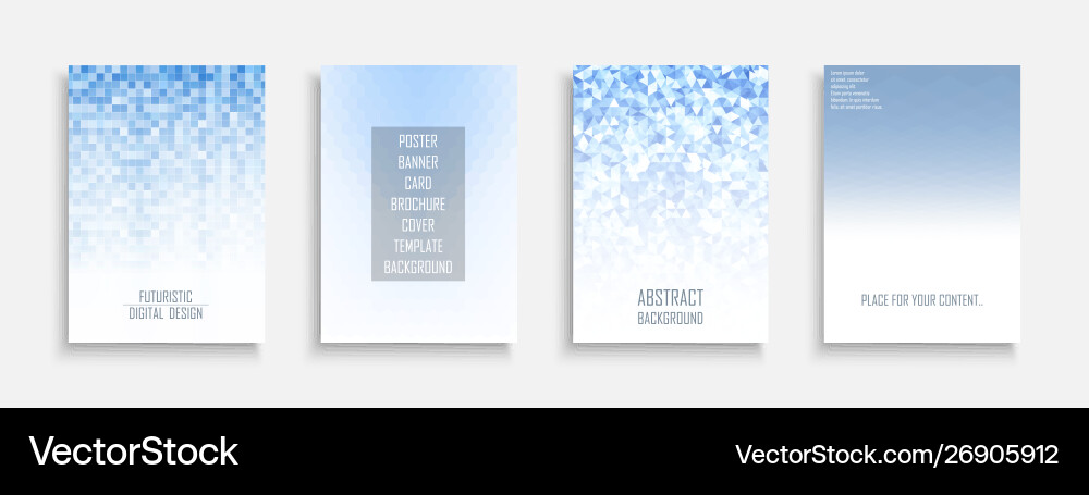 Blue light gradient covers - mosaic geometric Blue light gradient covers - mosaic geometric vector image
