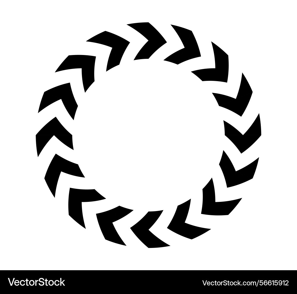 Chevron arrow circle shape round frame Chevron arrow circle shape round frame vector image