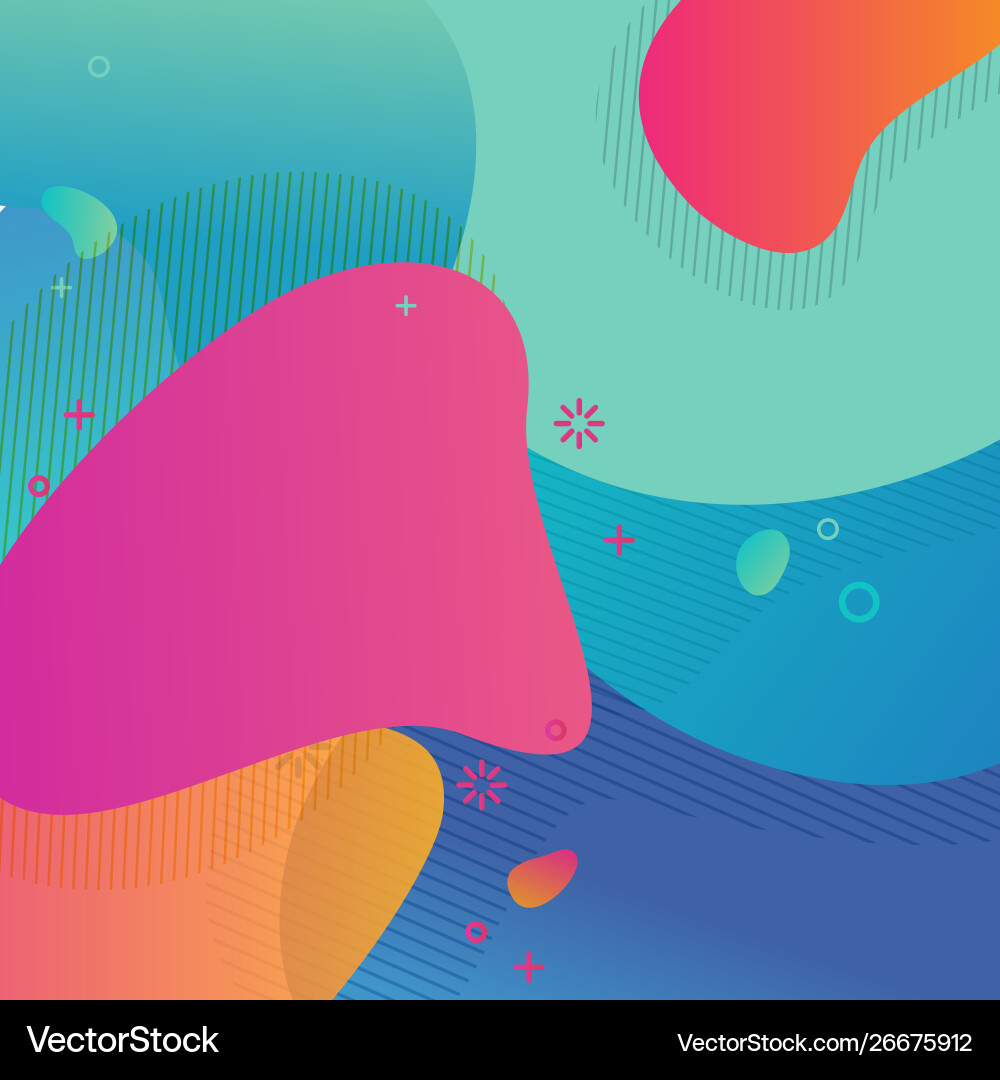 Colorful abstract geometric background liquid Colorful abstract geometric background liquid vector image