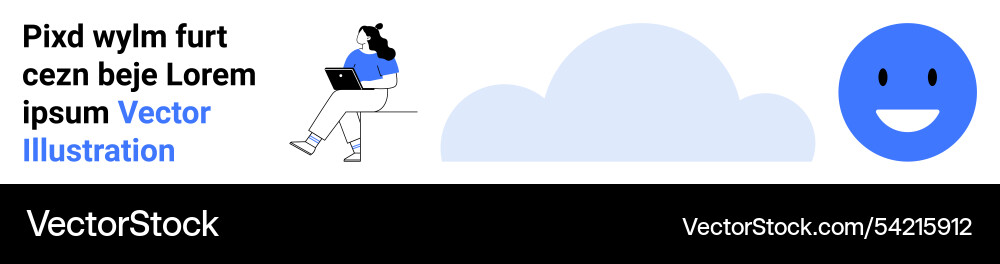 Remote work and cloud computing concept Remote work and cloud computing concept Vector Image