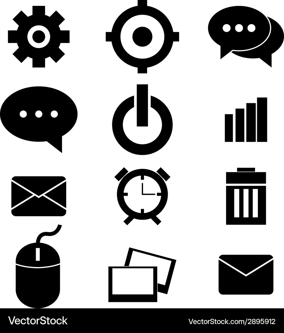 Web design icon set Vector Image