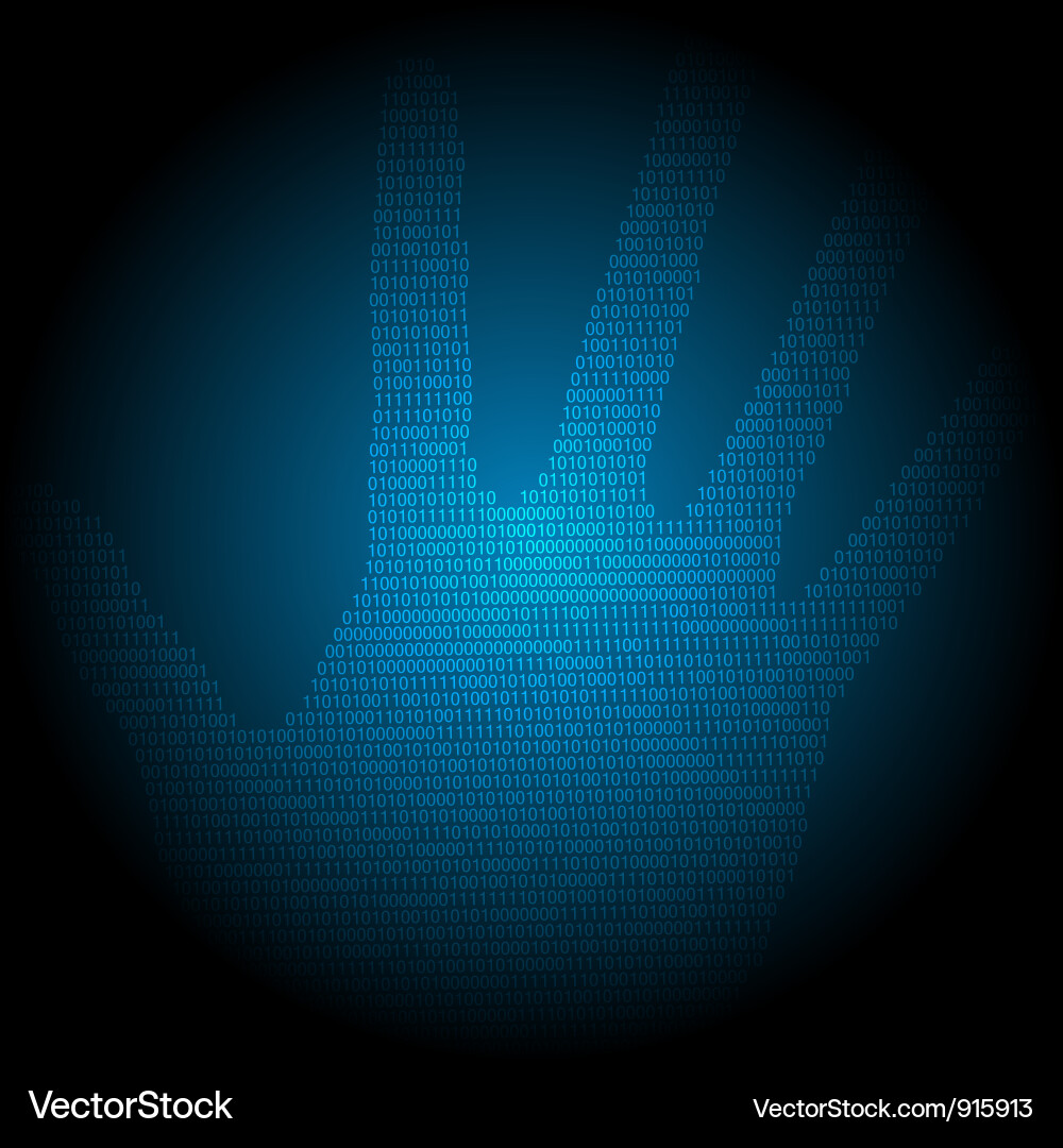 Blue Technology Background - Code & Systems vector image