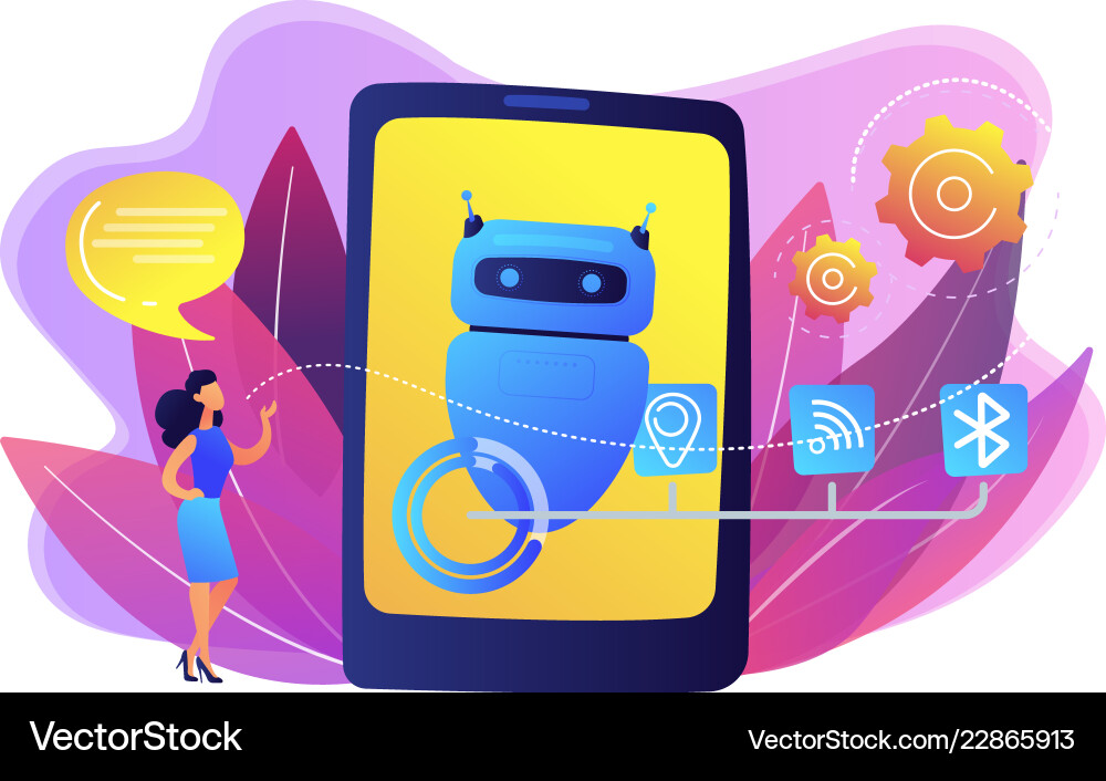Chatbot Assistant Messaging App vector image