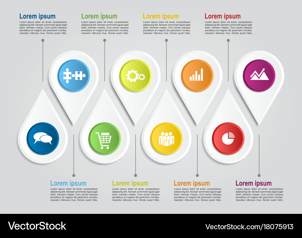 Infographic template can be used for workflow vector image