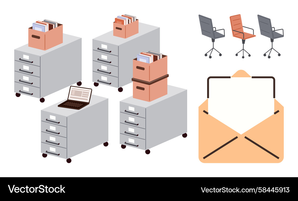 Office Filing & Organization Vector Image