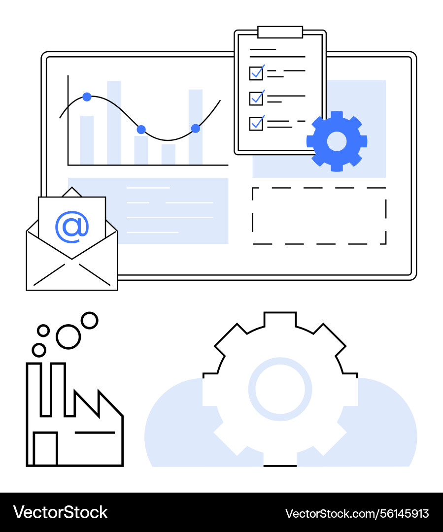 Workflow optimization with data analysis task Workflow optimization with data analysis task vector image