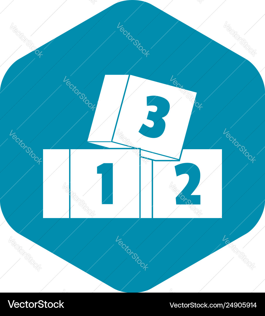 Bricks icon simple style Vector Image