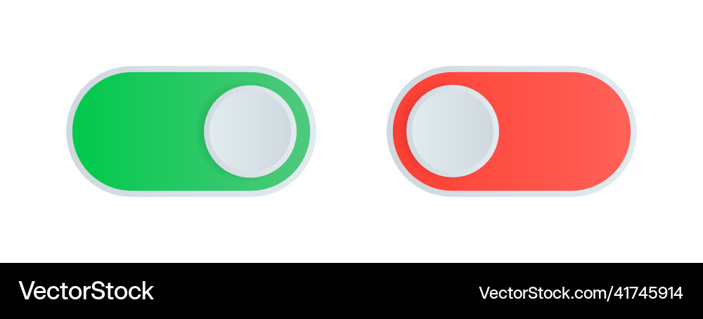 Button switch slider Button switch slider vector image