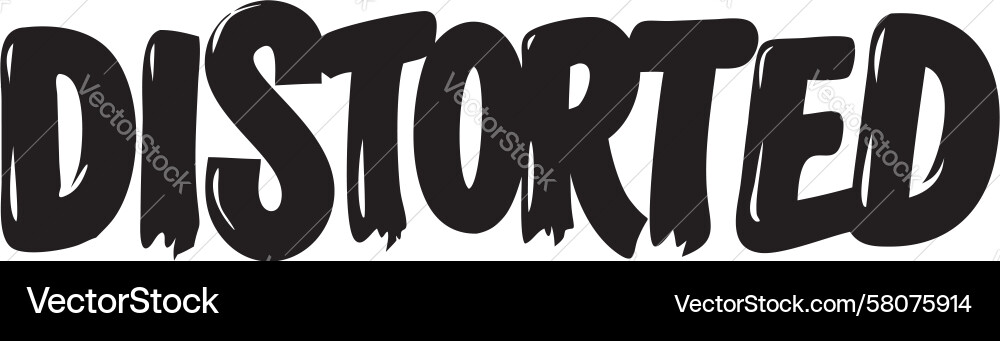 Fragmented Text Effect Vector Image