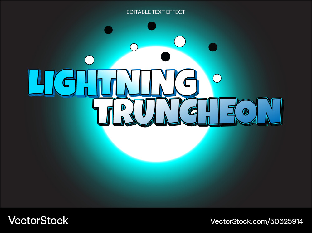 Lightning truncheon editable text effect 3 Lightning truncheon editable text effect 3 vector image