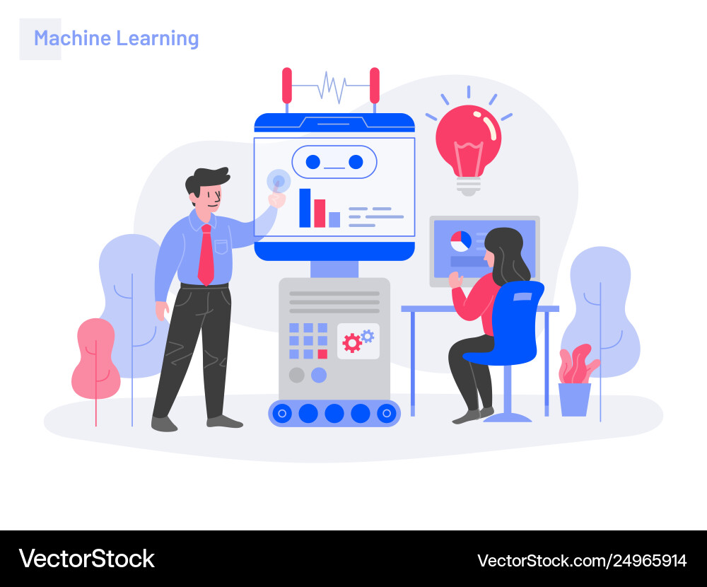 Machine Learning Concepts vector image