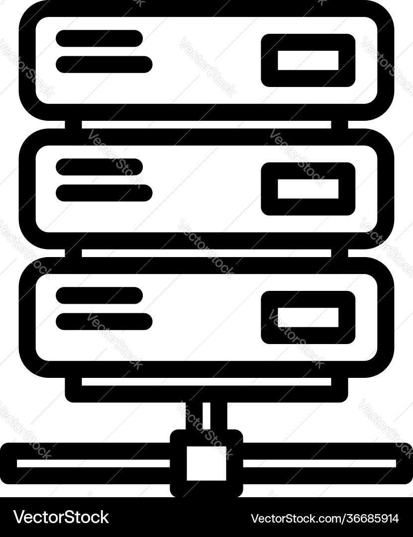 Malware system icon outline style Malware system icon outline style vector image