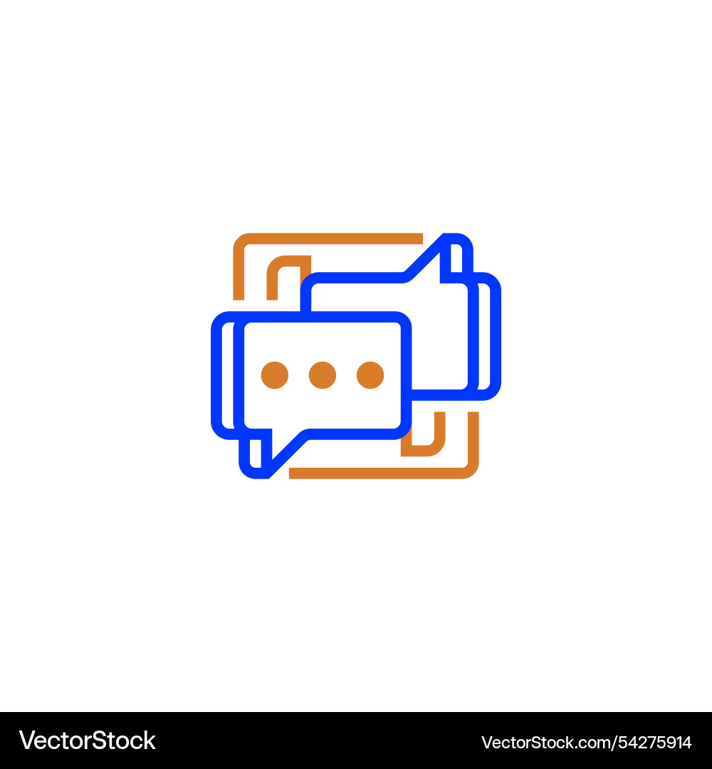 Message line icon linear style sign for mobile Message line icon linear style sign for mobile vector image