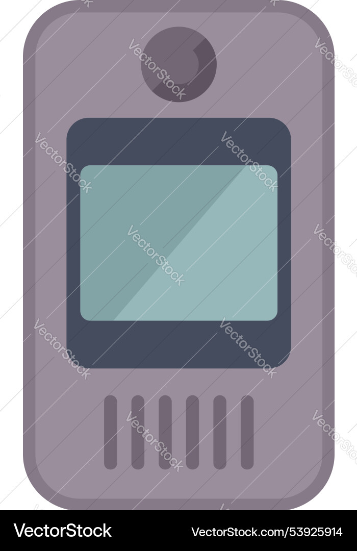 Old brick phone displaying blank screen for copy Old brick phone displaying blank screen for copy vector image