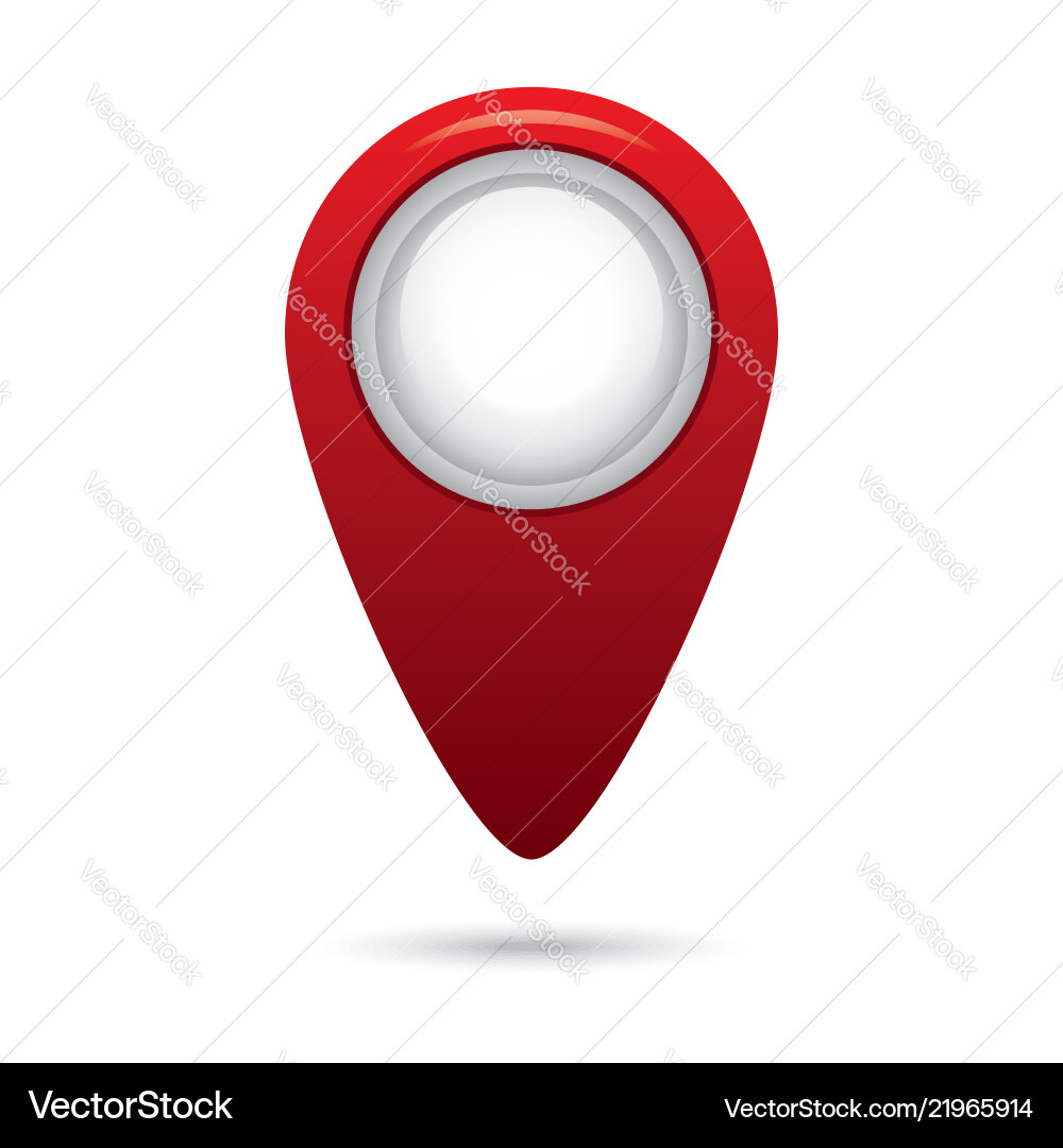 Rote leere Navigation Map Zeiger Marker Symbol Rote leere Navigation Map Zeiger Marker Symbol vektorbild