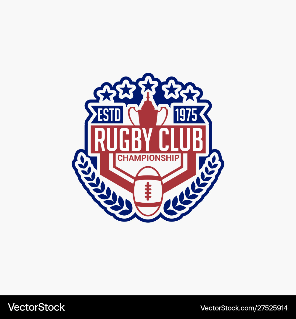 Rugclub badges logo-2 Vector Image