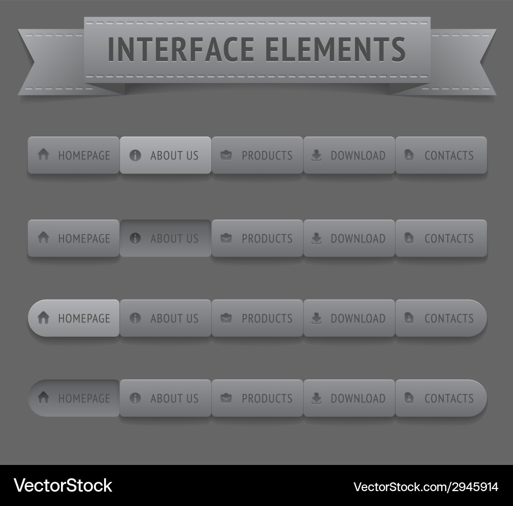 User interface elements Vector Image