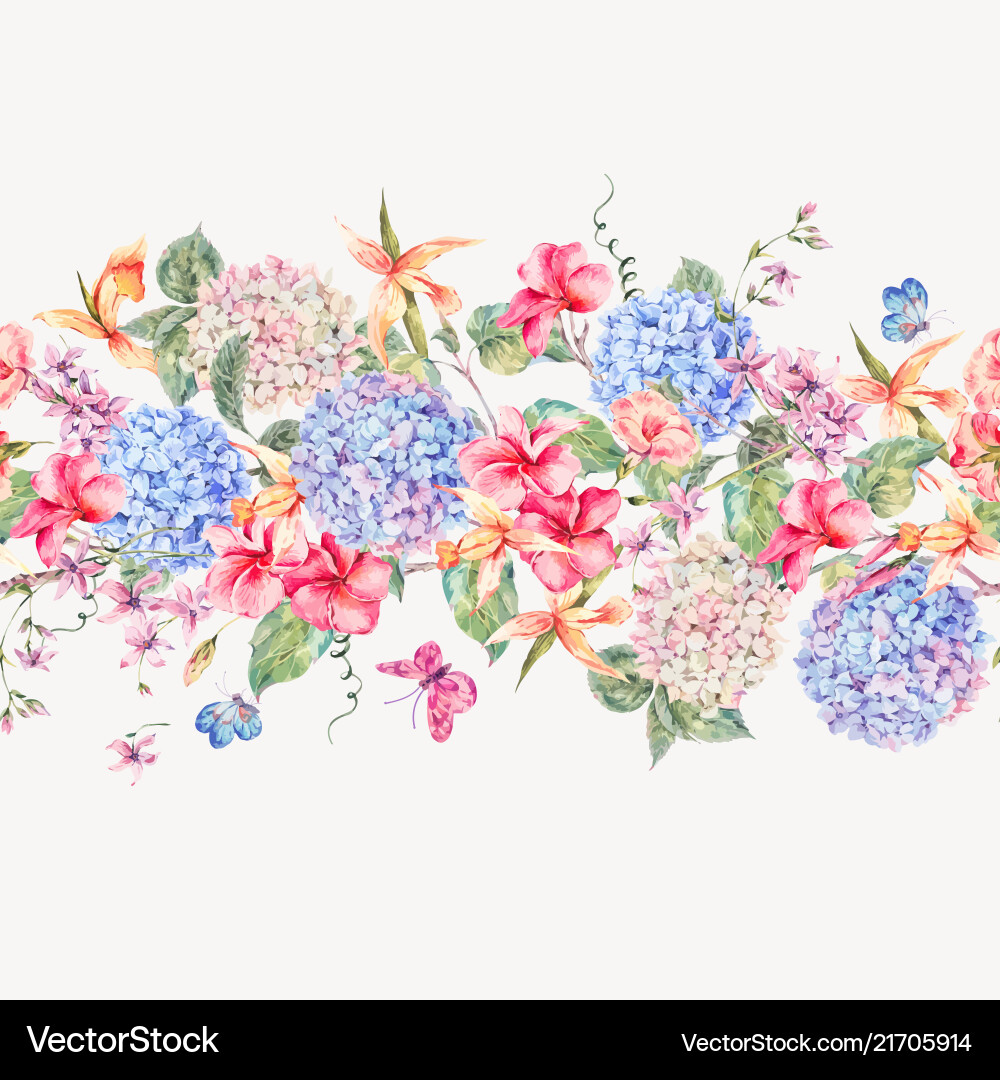 Vintage Floral Border vector image