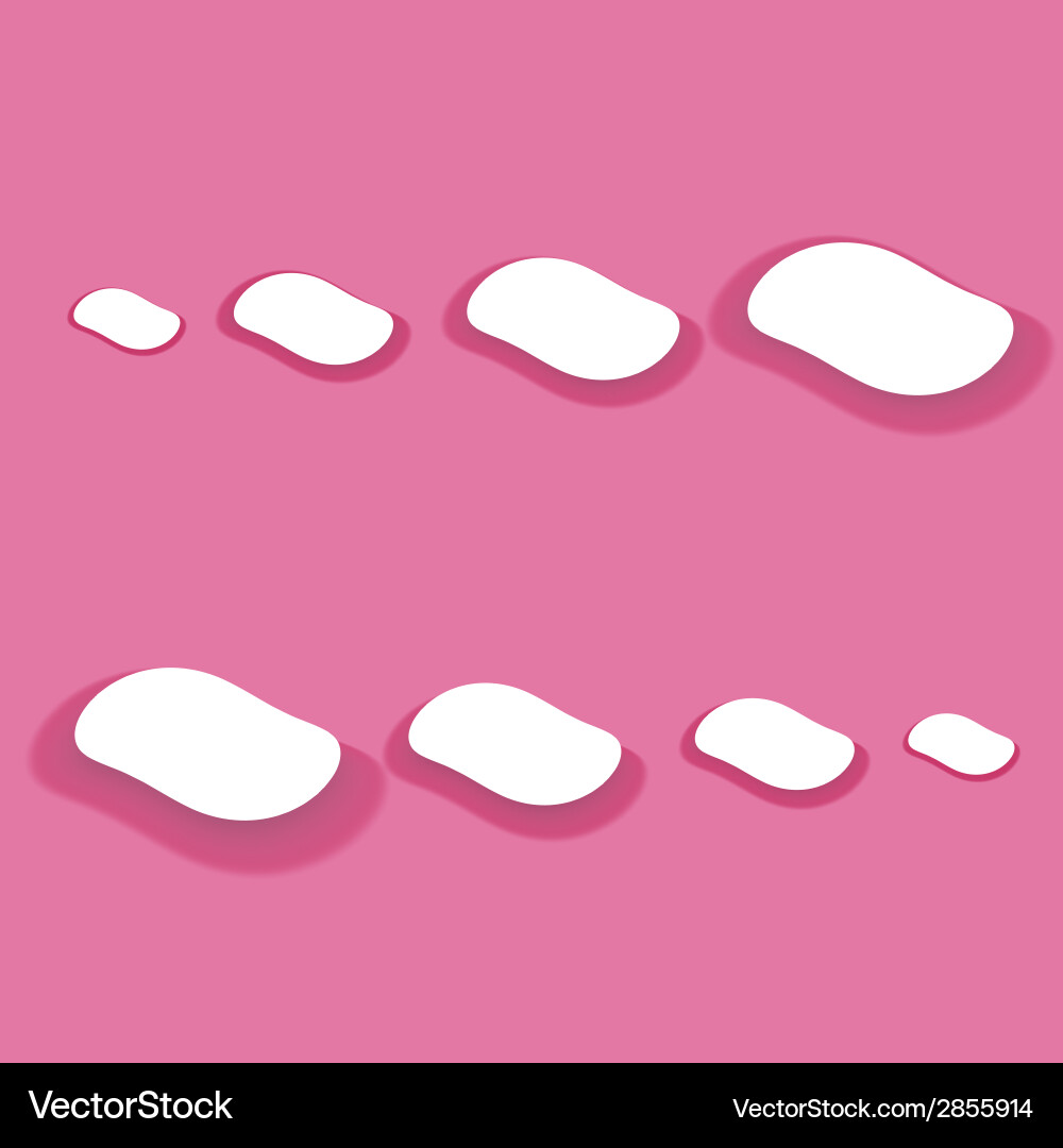 White material design paper buttons with shadow vector image