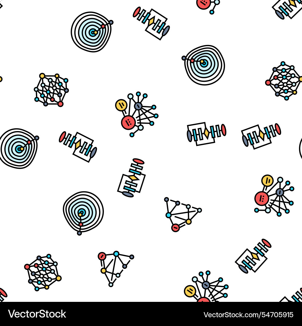 Algorithm data technology ai seamless pattern Algorithm data technology ai seamless pattern vector image