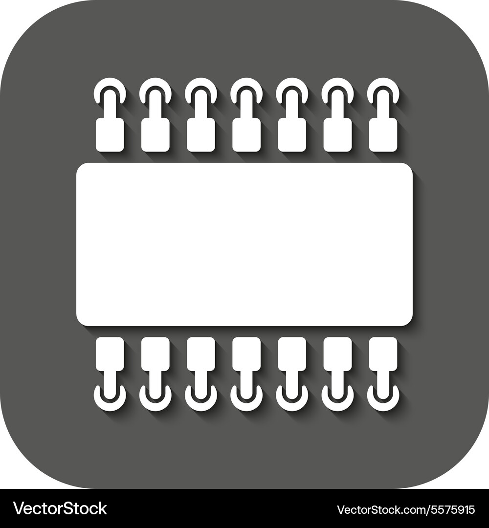 Chip icon hardware and processor technology Vector Image