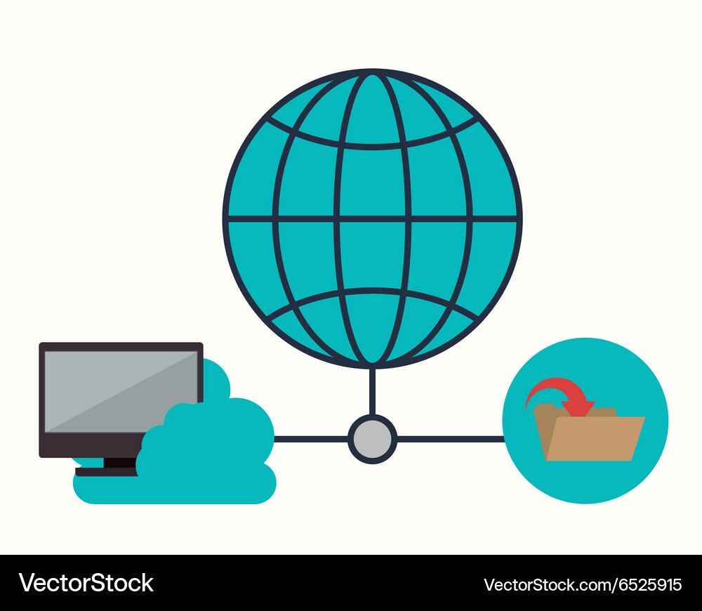 Cloud computing design Vector Image