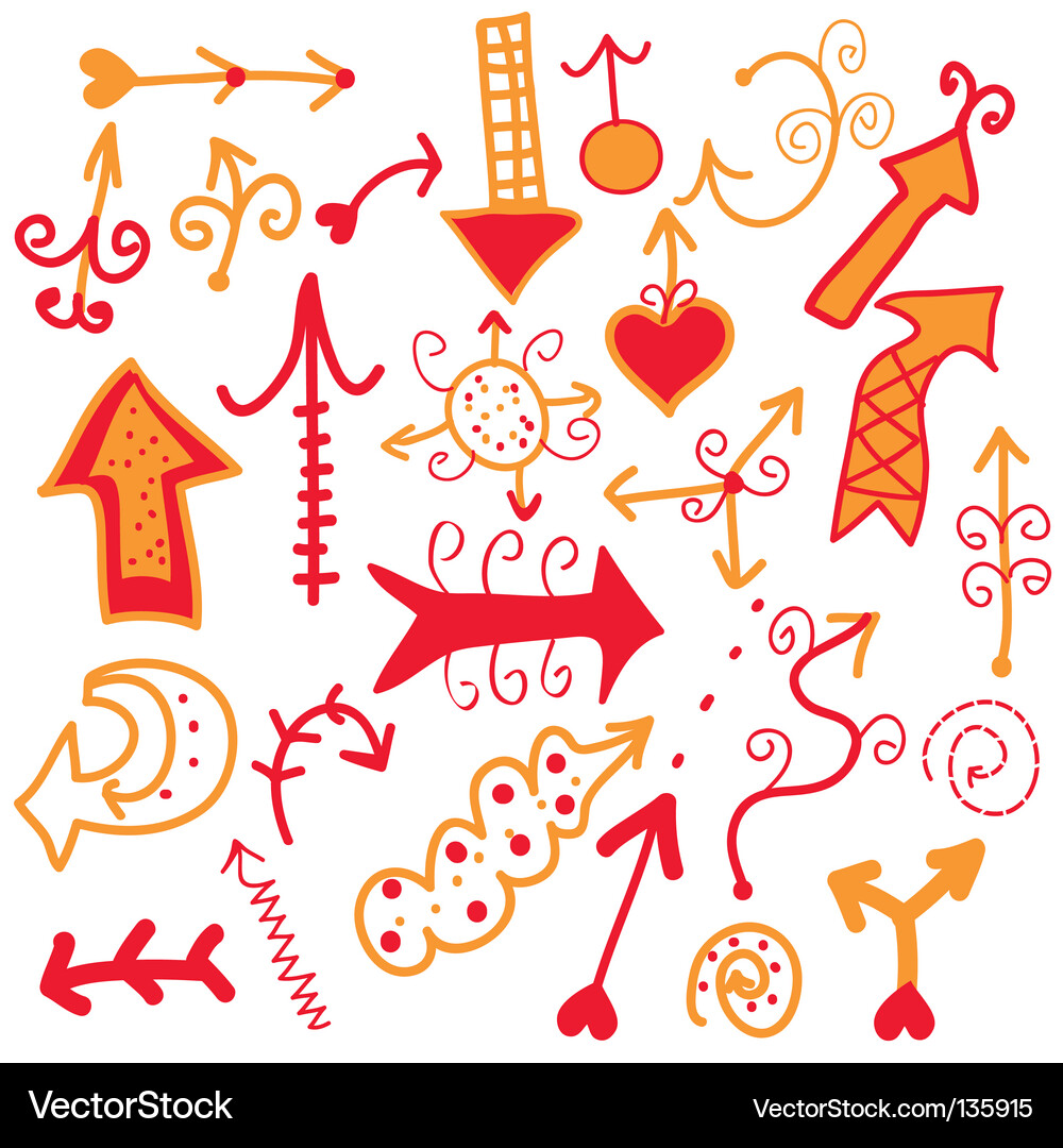 Colorful Arrow Icons Vector Image